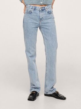 Classic Light Blue Straight-Leg Jeans